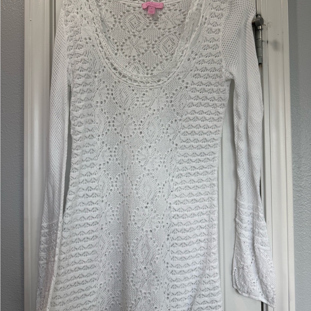 Lilly Pulitzer White Crochet Coverup